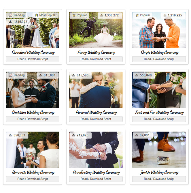 Explore Wedding Scripts