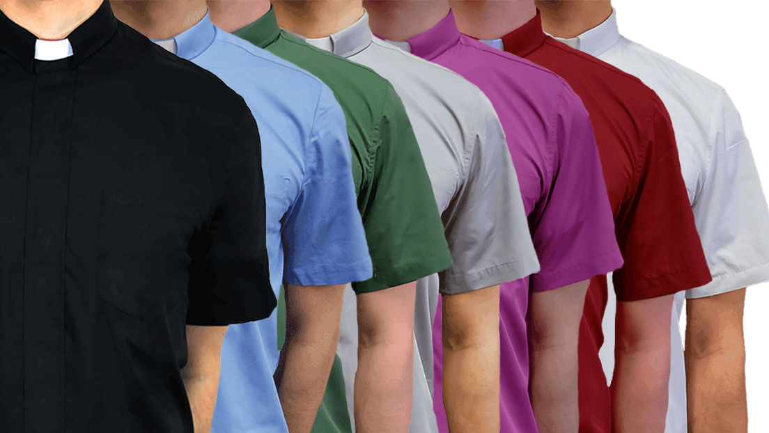 Short Sleeve Clergy Shirt - Color