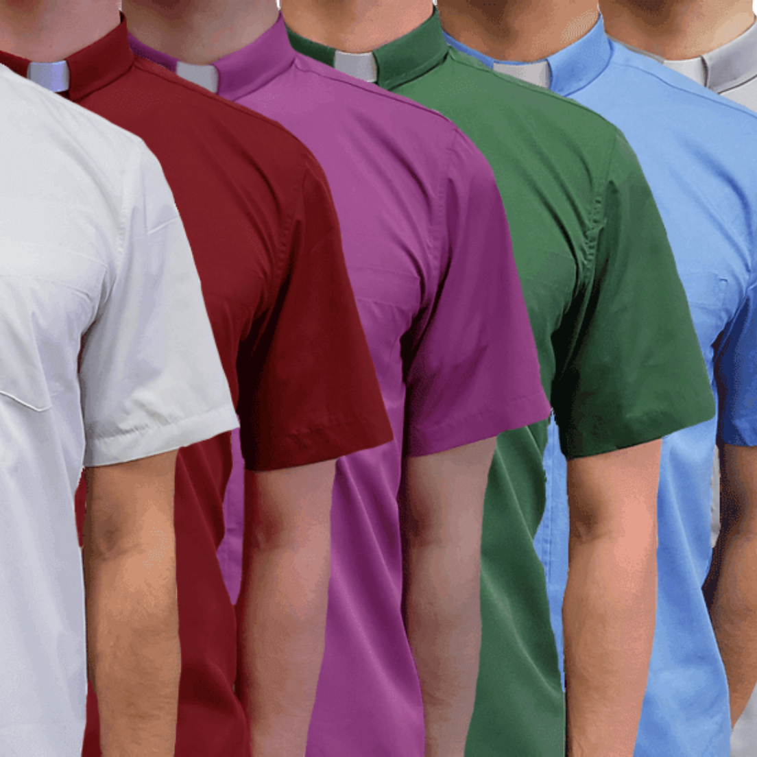 Short Sleeve Clergy Shirt - Color